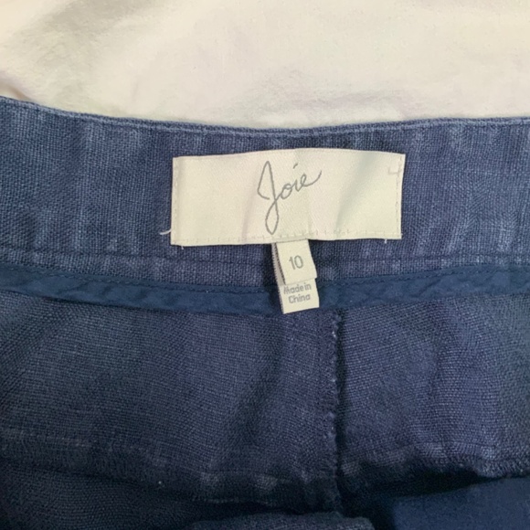 Navy Blue Merci Linen Shorts by Joie - Picture 6 of 8